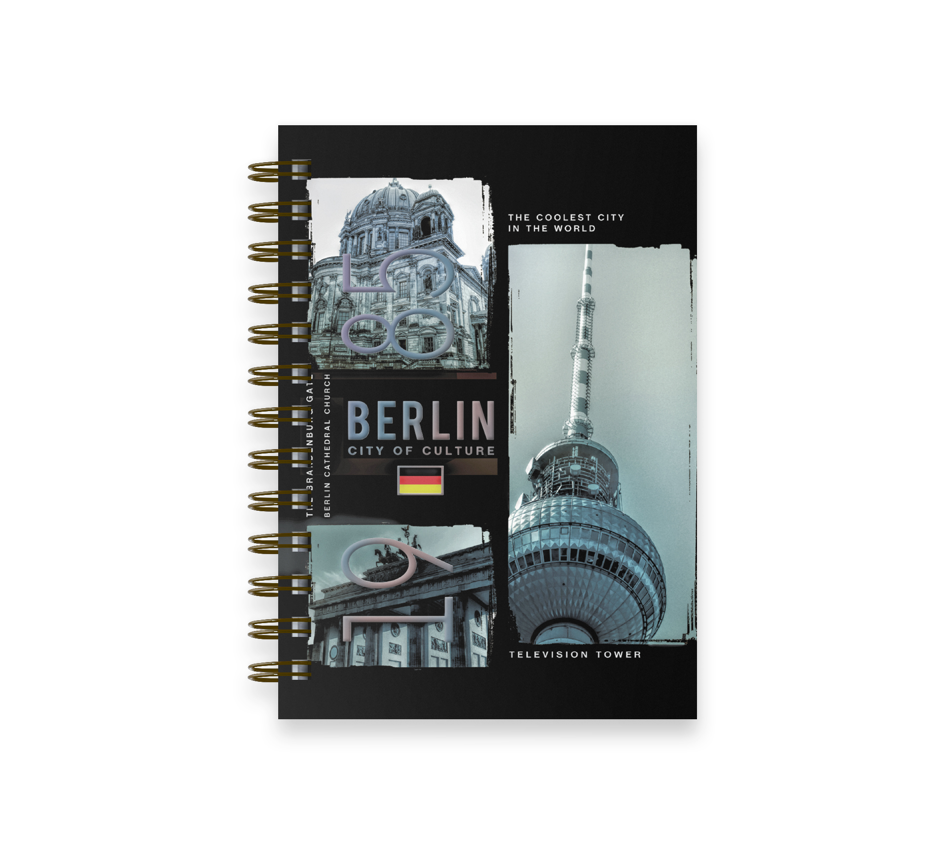 Блокнот Аркуш кл боковая спираль кремовый блок В6 120лист Berlin 1В1704