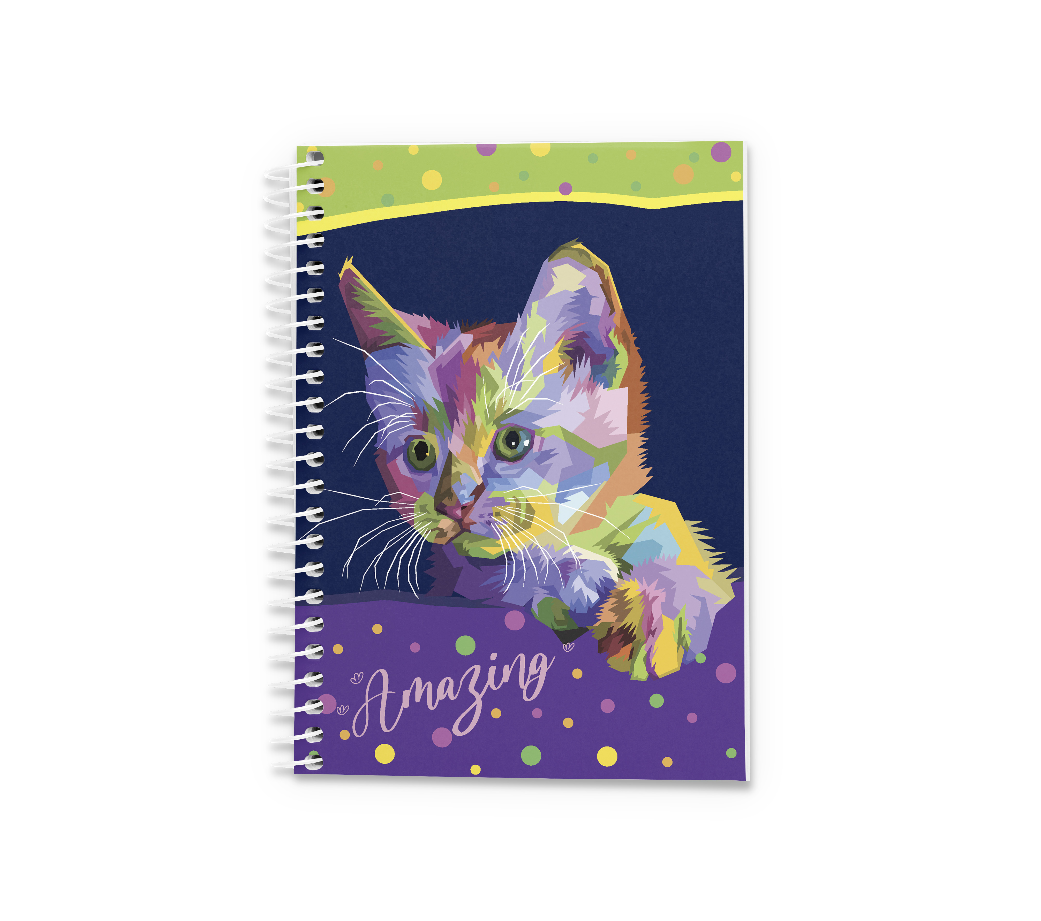 Блокнот Аркуш кл бічна спіраль А5 96арк Amazing cat 1В2251