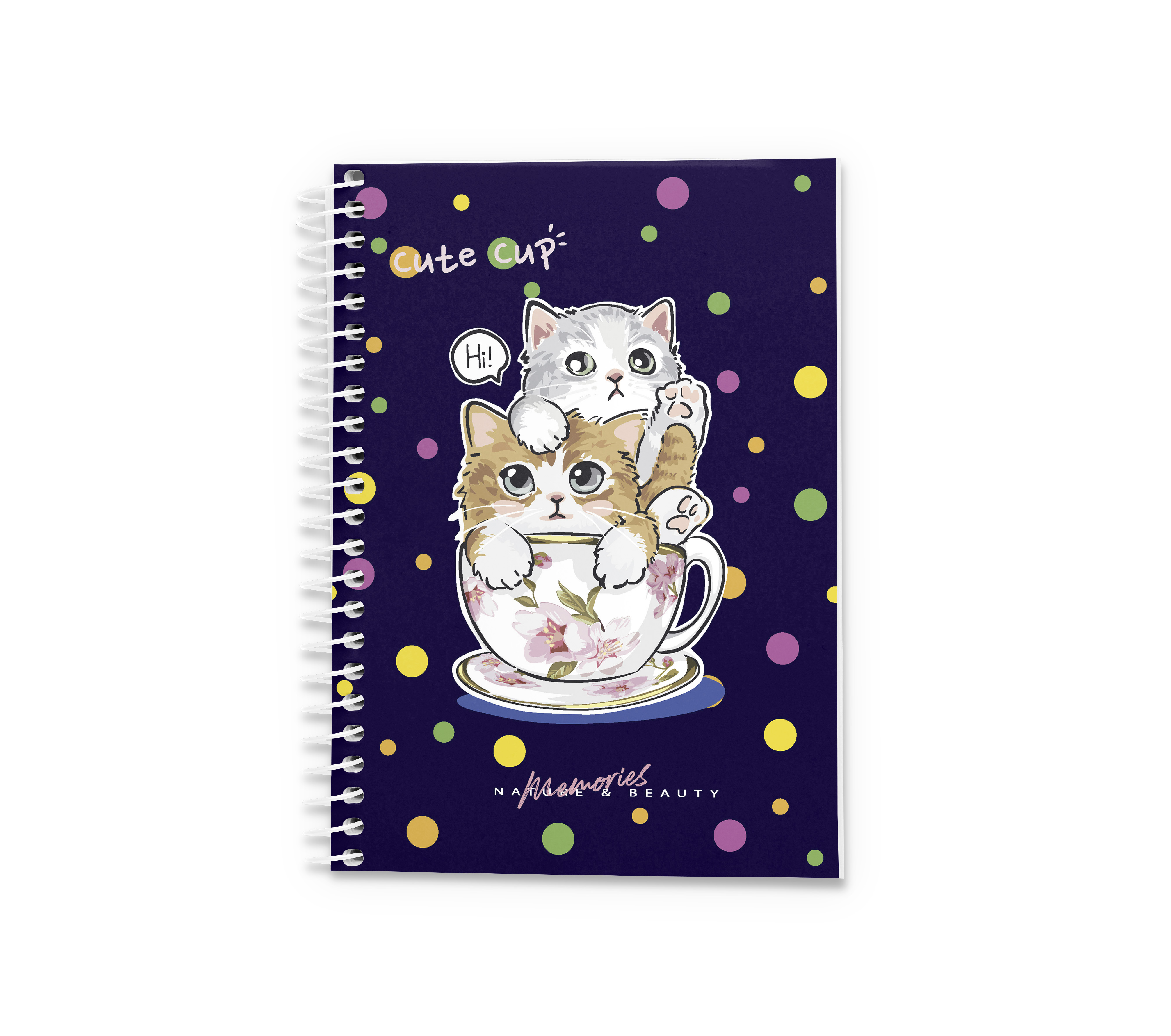 Блокнот Аркуш кл бічна спіраль А5 96арк Cute cup 1В2252