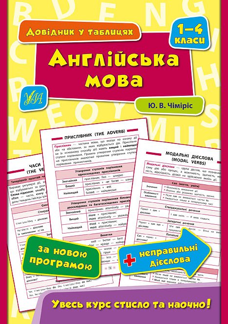 Книга УЛА Довідник у таблицях Англійська мова 1–4 класи 01793