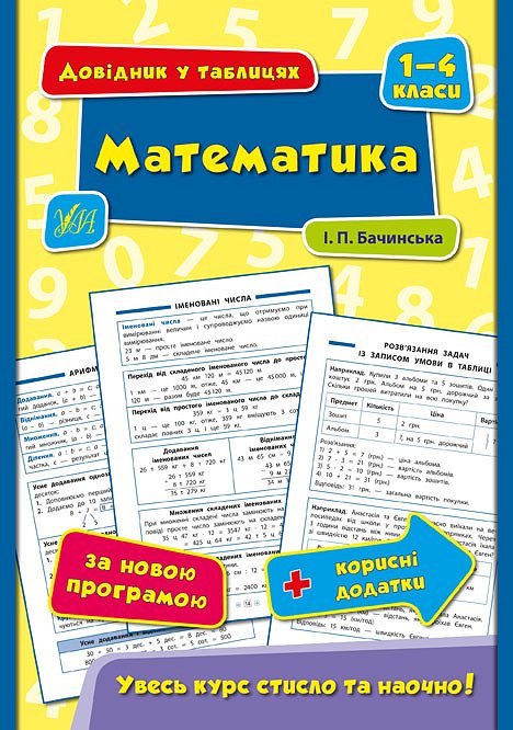 Книга УЛА Справочник по таблицам Математика 1–4 класса 01794