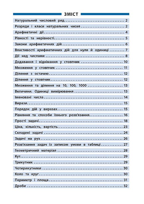 Книга УЛА Справочник по таблицам Математика 1–4 класса 01794