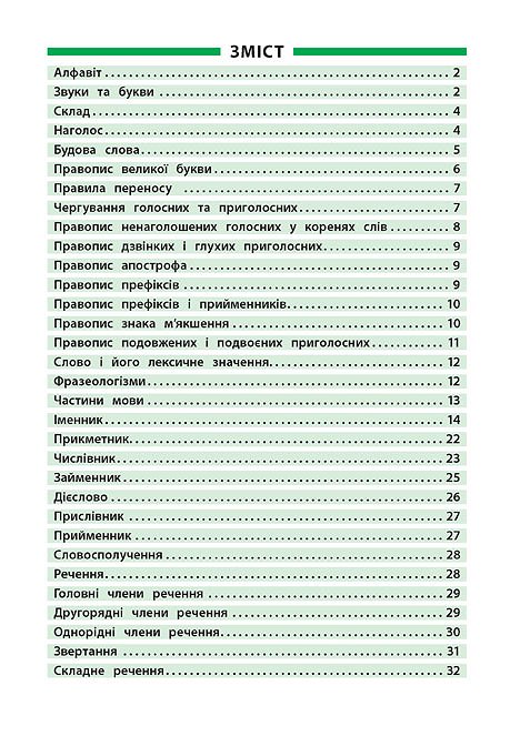 Книга УЛА Справочник по таблицам Украинский язык 1–4 классы 01796