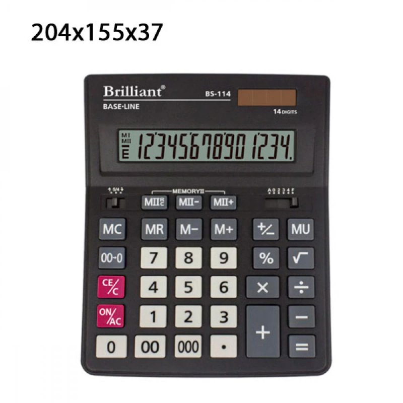 Калькулятор Brilliant 14-розрядний полупрофесійний ВS-114