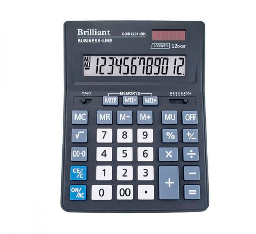 Калькулятор Brilliant 12-розрядний професійний 205х155х36мм CDB1201-BK