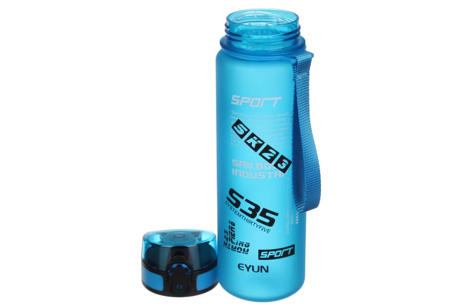 Бутылка для воды спортивная YY-408 650мл голубая 67-3790