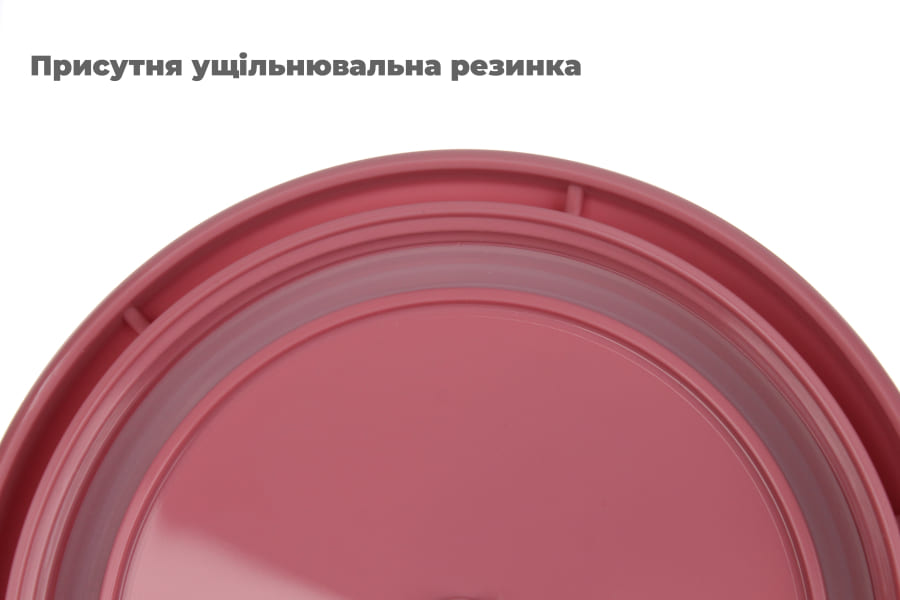 Ланч-бокс 550 мл 11,2х11,2х12,2см круглый одноуровневый бордо 64-21-1486