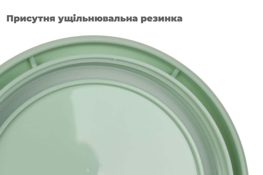 Ланч-бокс 550мл 11,2х11,2х12,2см круглий однорівневий зелений 64-21-1462