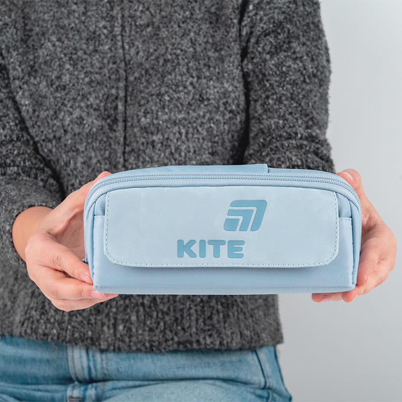Пенал Kite сіро-блакитний K26-2702-2 На замовлення