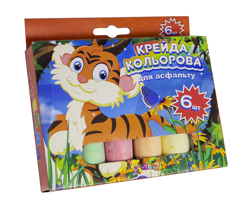 Мел цветной Jumbo Незнайка 6 цветов 825540