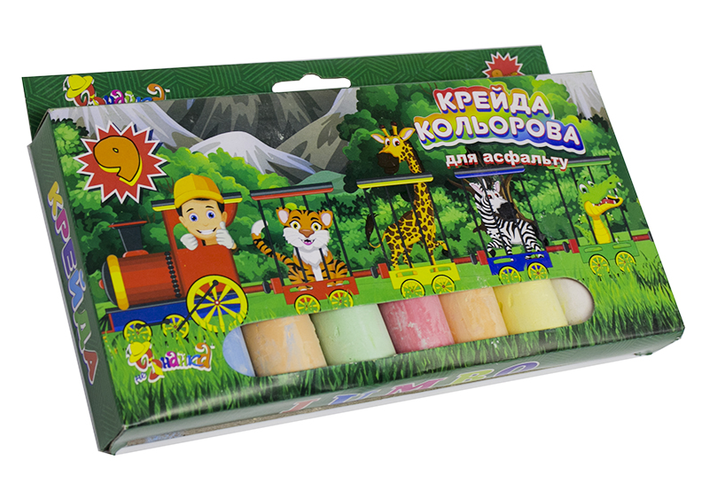 Мел цветной Jumbo Незнайка 9 цветов 825550
