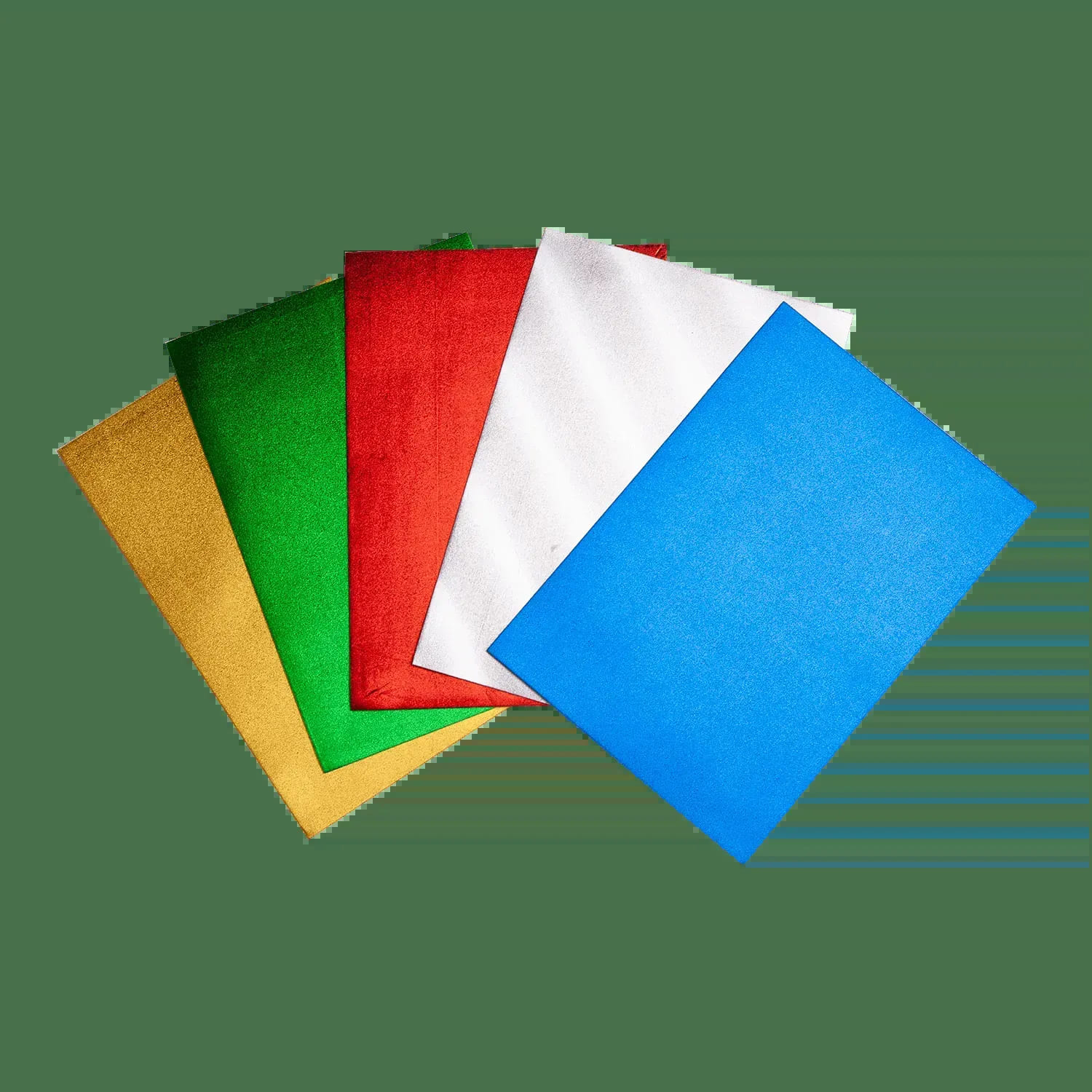Фоамиран ZiBi А4 5л 2мм 5цв металлизированный микс ZB1838