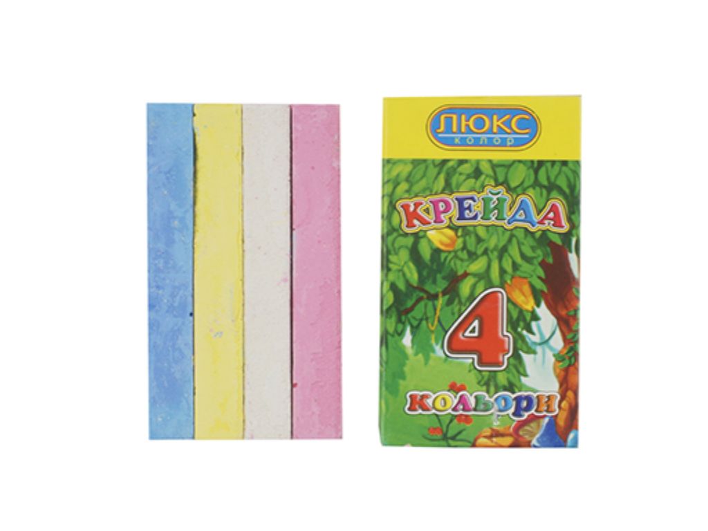 Крейда кольорова Люкс-Колор 4 кольори КК1404