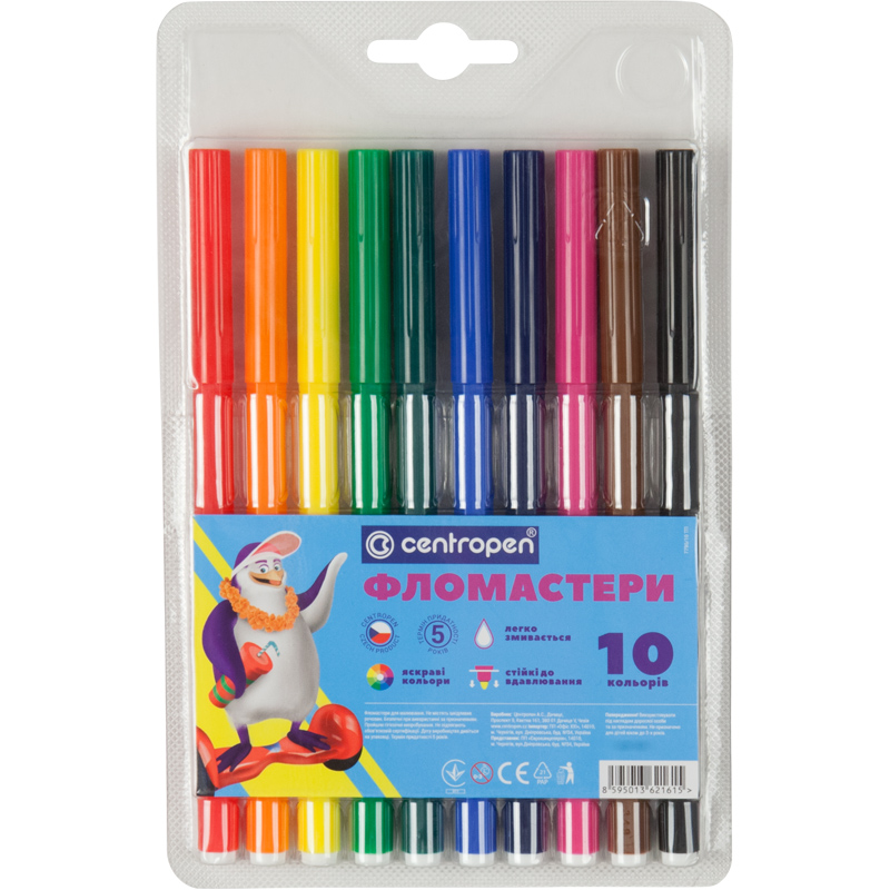 Фломастеры Centropen Птицы 10цв CN7790/10