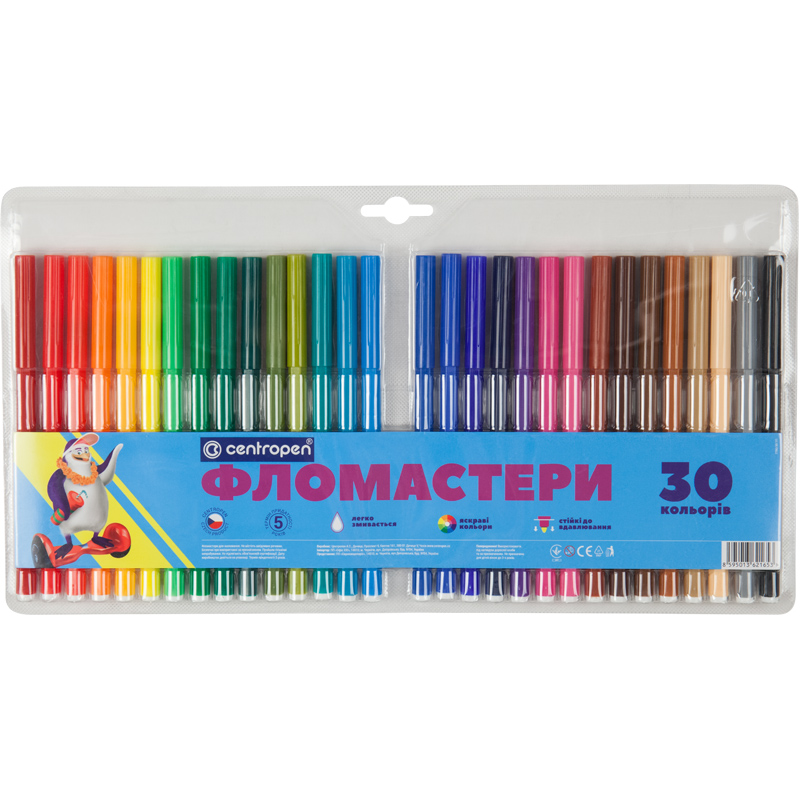 Фломастеры Centropen Птицы 30цв CN7790/30