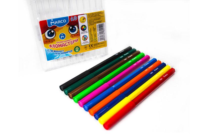 Фломастери Marco 10кол Super Washable 1690-10