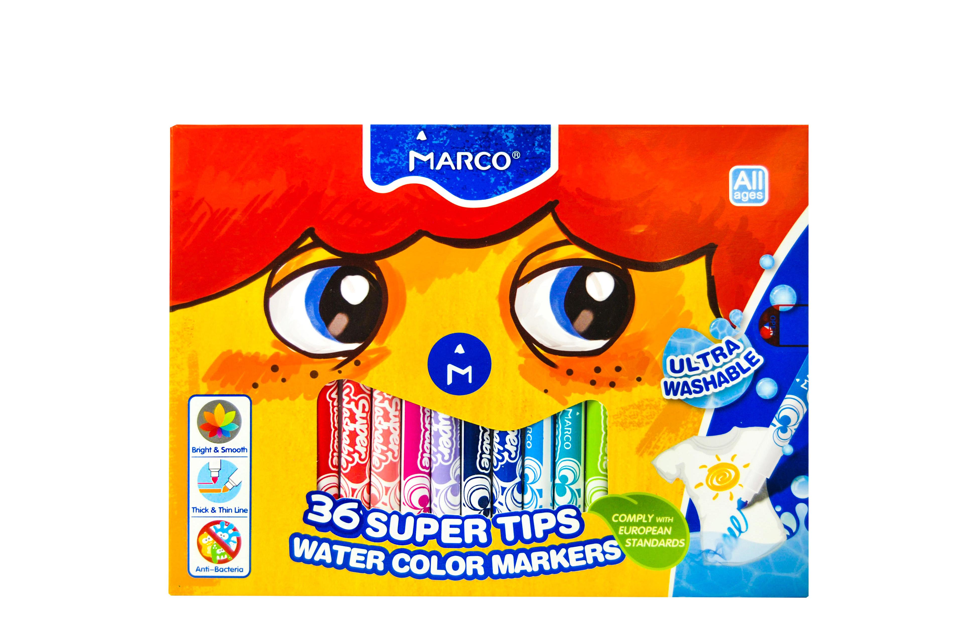 Фломастери Marco 36кол Super Washable 1630-36CB