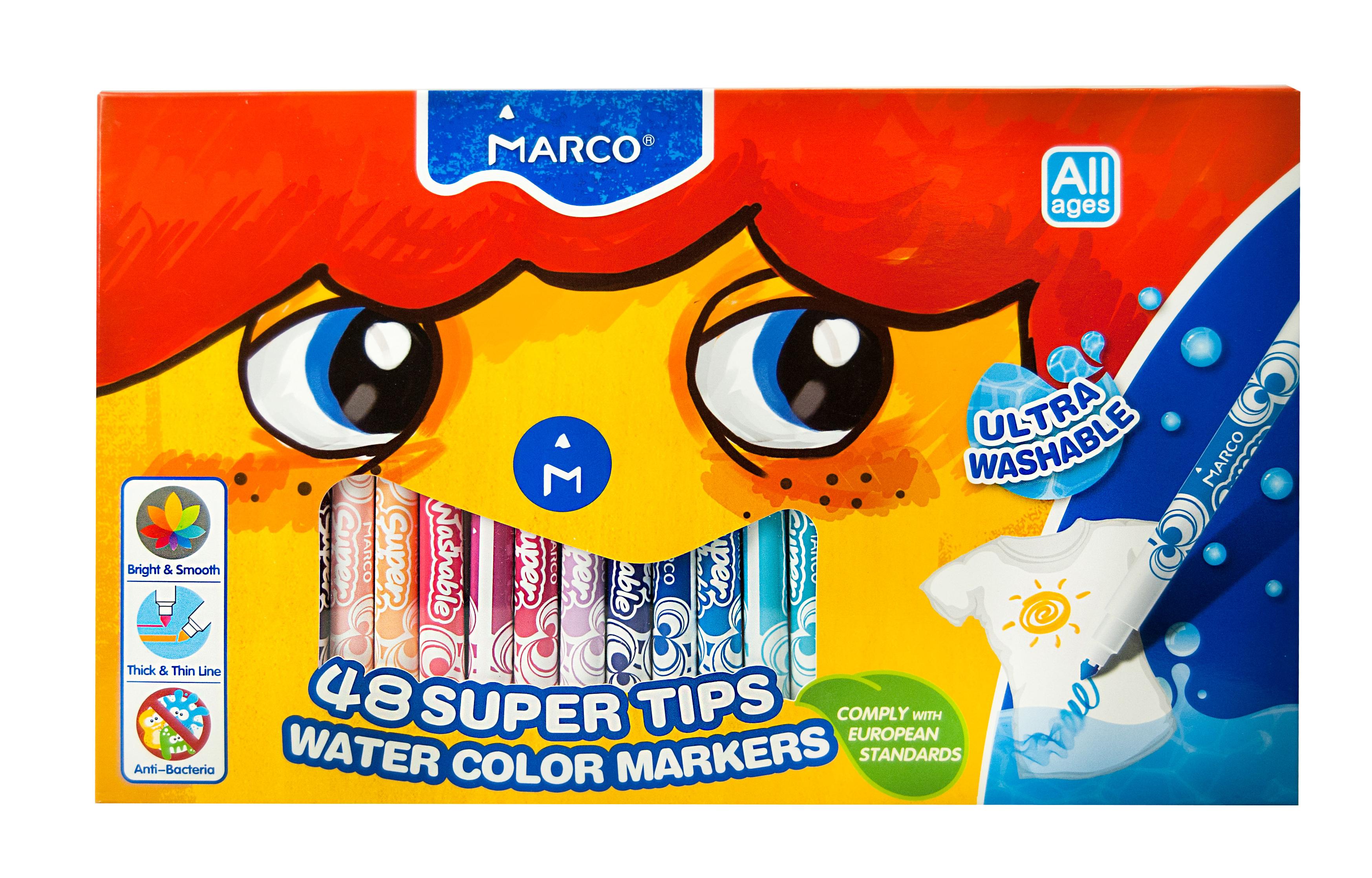 Фломастери Marco 48кол Super Washable 1630-48CB