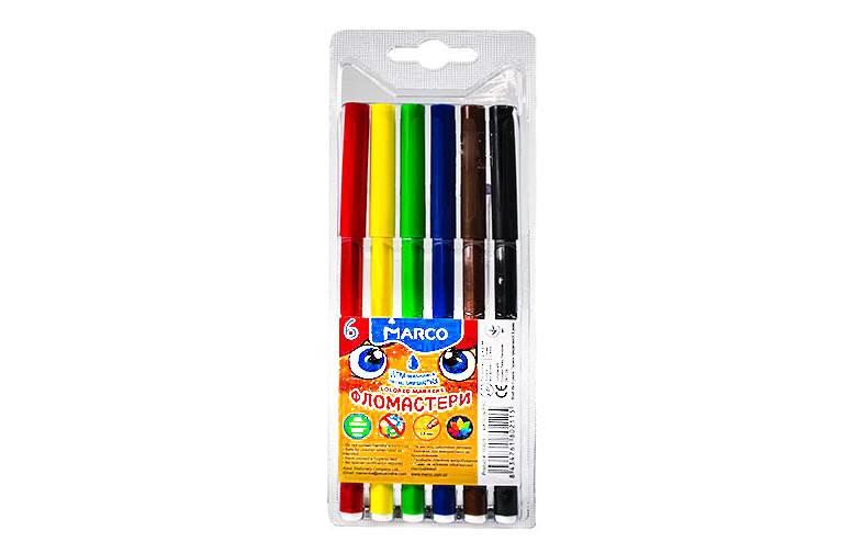 Фломастери Marco 6кол Super Washable 1690-6