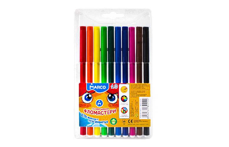 Фломастери Marco 10кол Super Washable 1690-10