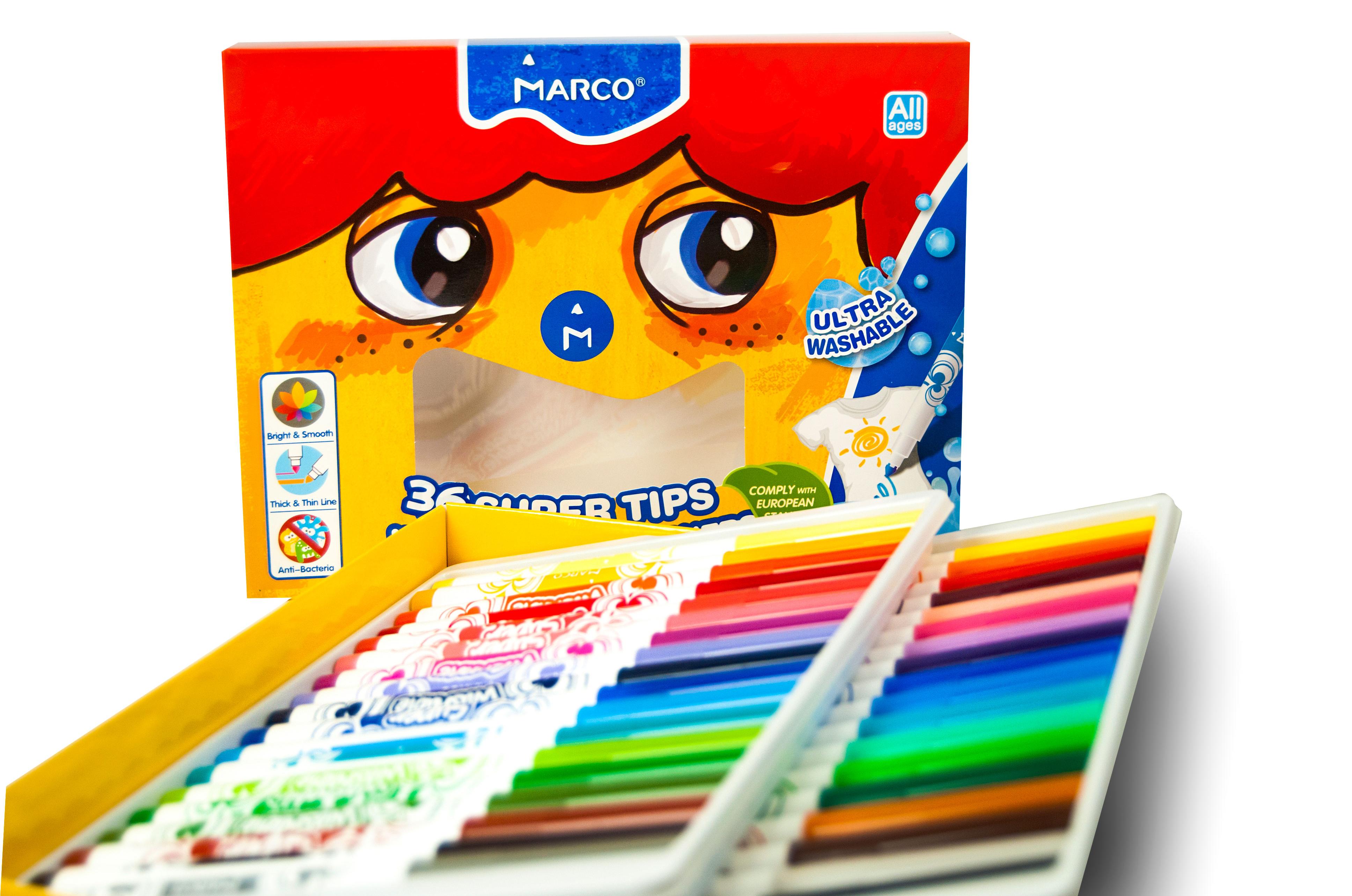 Фломастери Marco 36кол Super Washable 1630-36CB