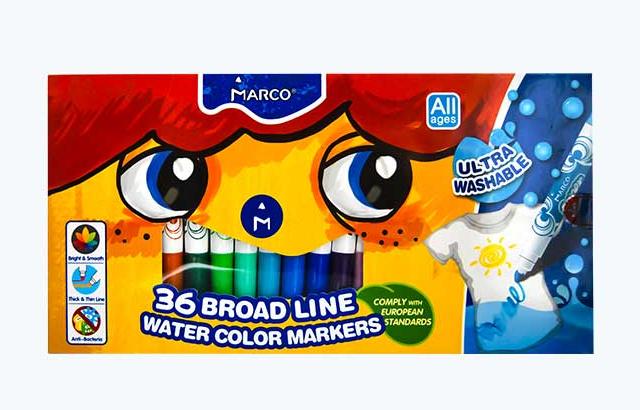Фломастери Marco 36кол Super Washable Jumbo 1632-36CB