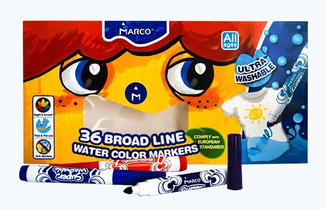 Фломастери Marco 36кол Super Washable Jumbo 1632-36CB