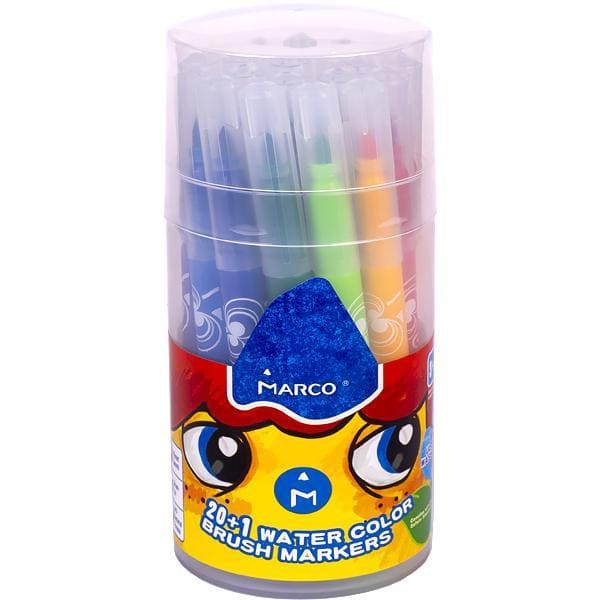 Фломастеры-кисти Marco 21цв Super Washable 1633-21PB