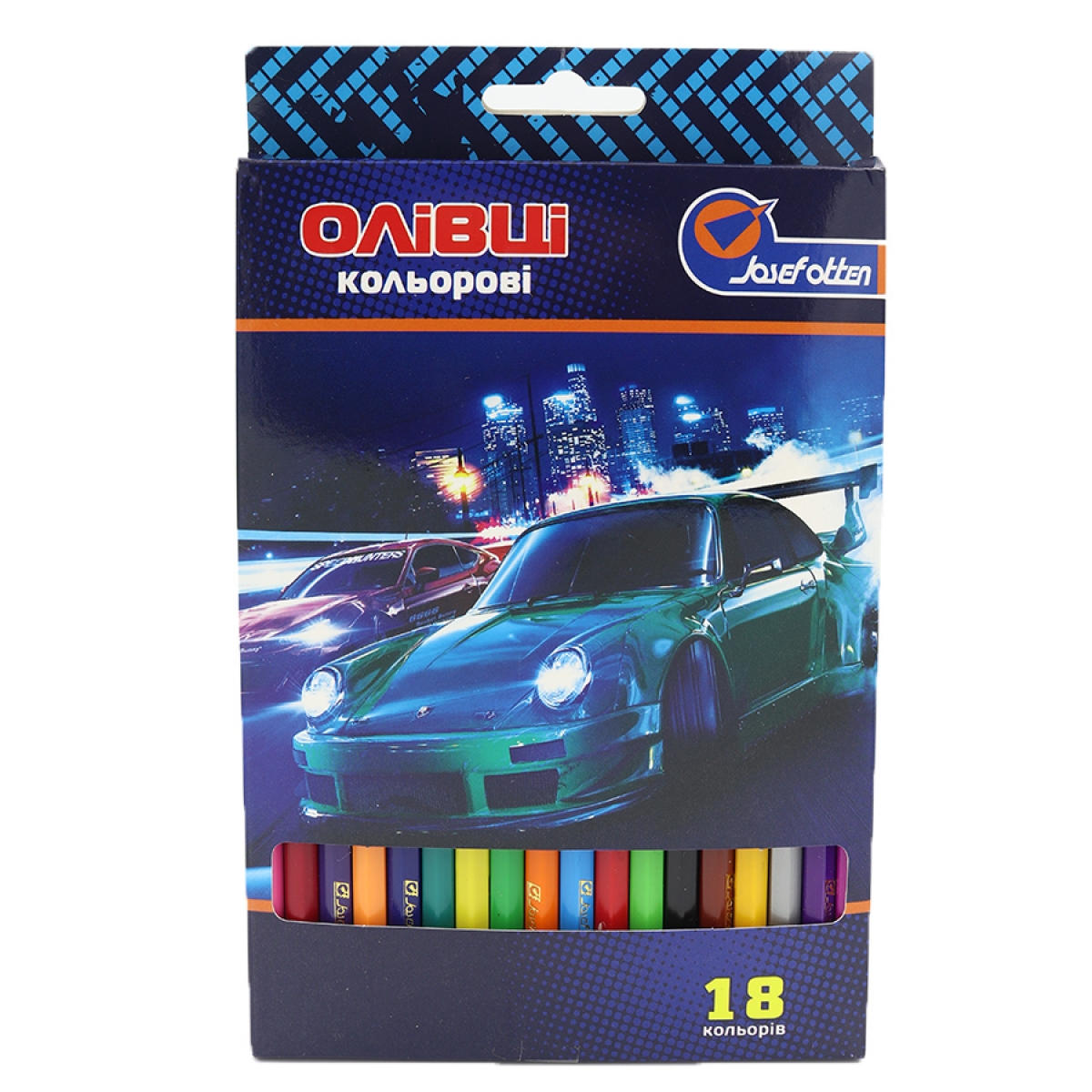 Олівці кольорові Josef Otten 18кол пластик Car 1051A-6-18