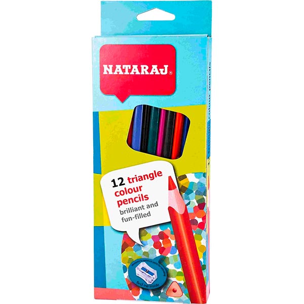 Карандаши цветные Nataraj 12цв с точилкой и ластиком 201250005