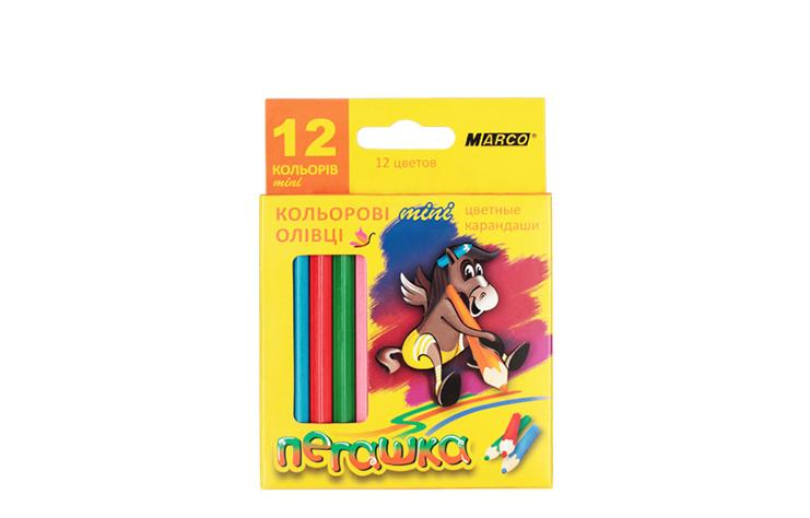 Карандаши цветные Marco 12цв Пегашка 1010H-12CB