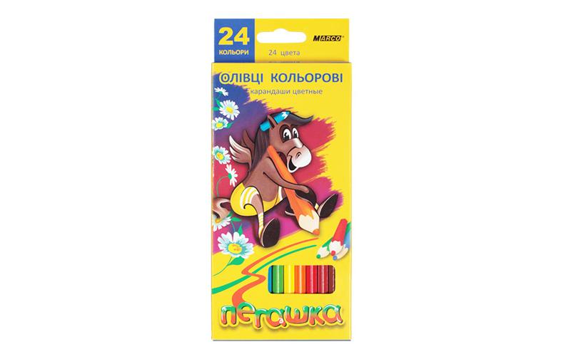 Олівці кольорові Marco 24кол Пегашка 1010-24CB