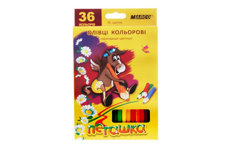 Олівці кольорові Marco 36кол Пегашка 1010-36CB