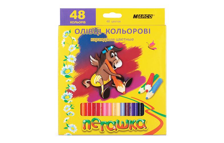 Карандаши цветные Marco 48цв Пегашка 1010-48CB