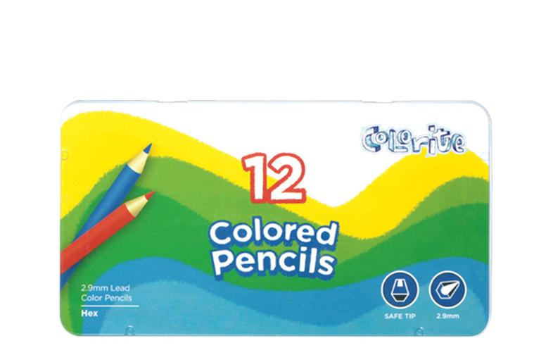 Карандаши цветные Marco 12цв в металлической пенале Colorite 1100-12TN