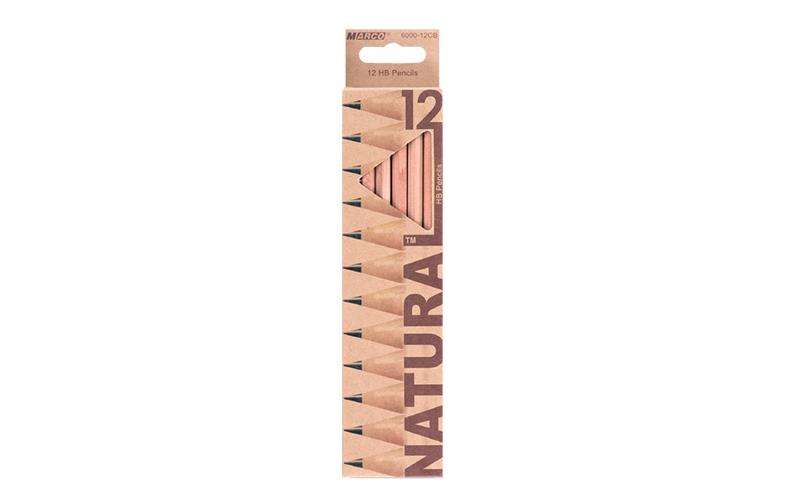 Карандаши графитовые Marco 12шт HB кедр Natural-Cedarlite 6000-12CB