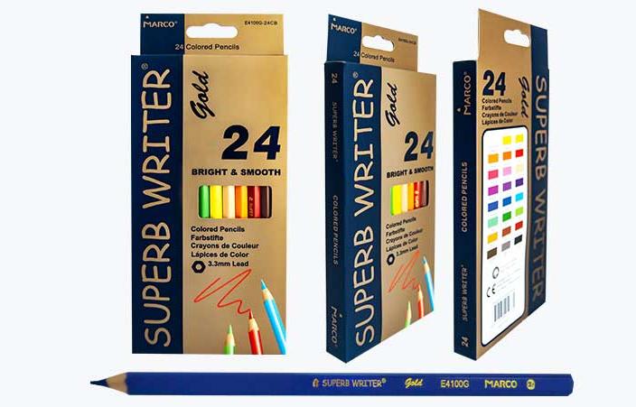 Олівці кольорові Marco 24кол Superb Writer Gold E4100G-24CB