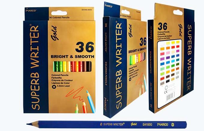 Олівці кольорові Marco 36кол Superb Writer Gold E4100G-36CB
