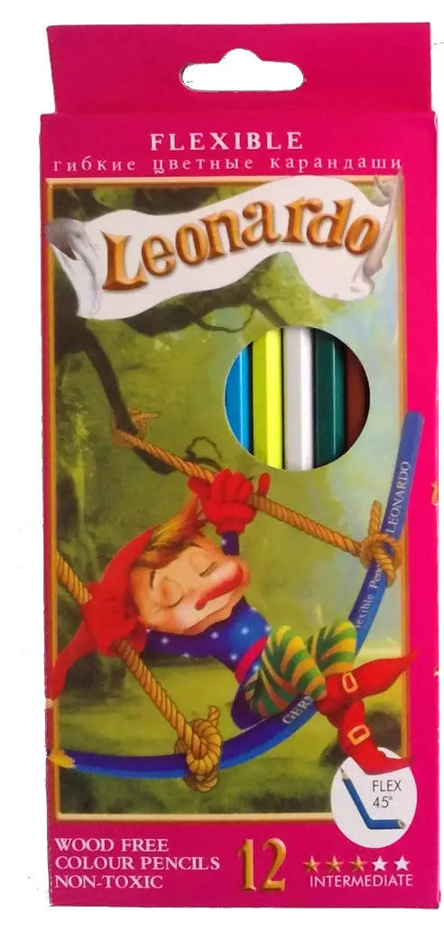 Карандаши цветные пластиковые 12цв LEONARDO