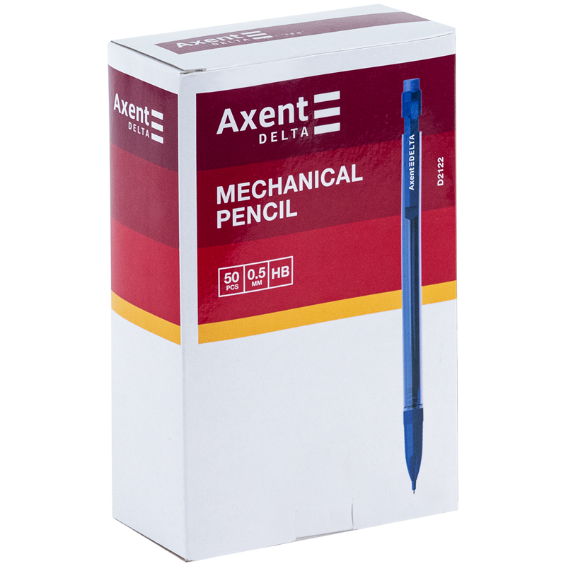 Олівець механічний з гумкою Delta by Axent HB 12шт D2122