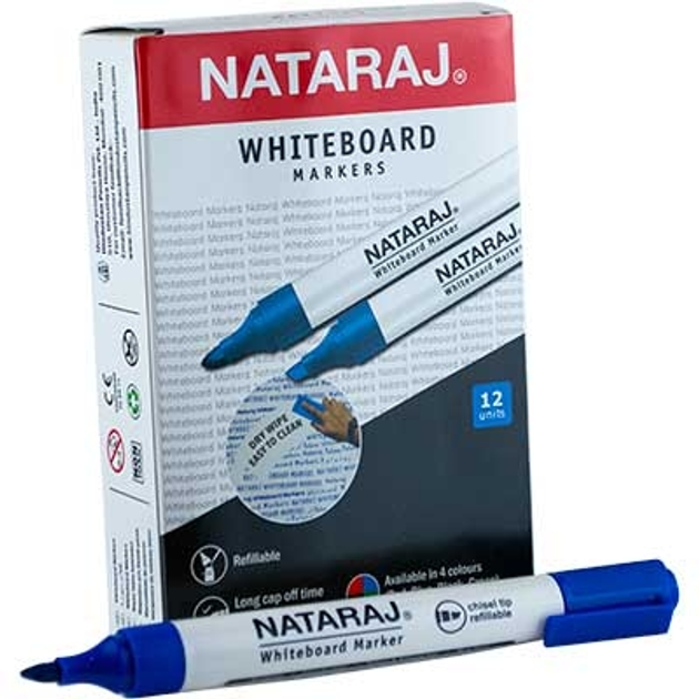 Маркер перманентний Nataraj синій круглий 2мм 210801012