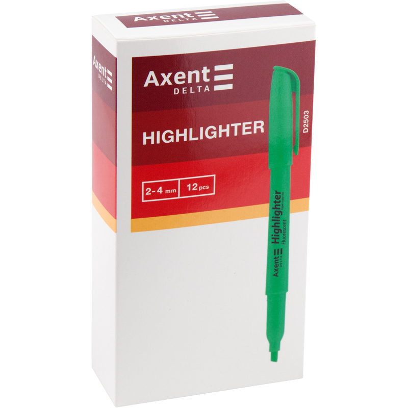 Маркер Highlighter Delta by Axent 2-4мм оранжевый D2503-12