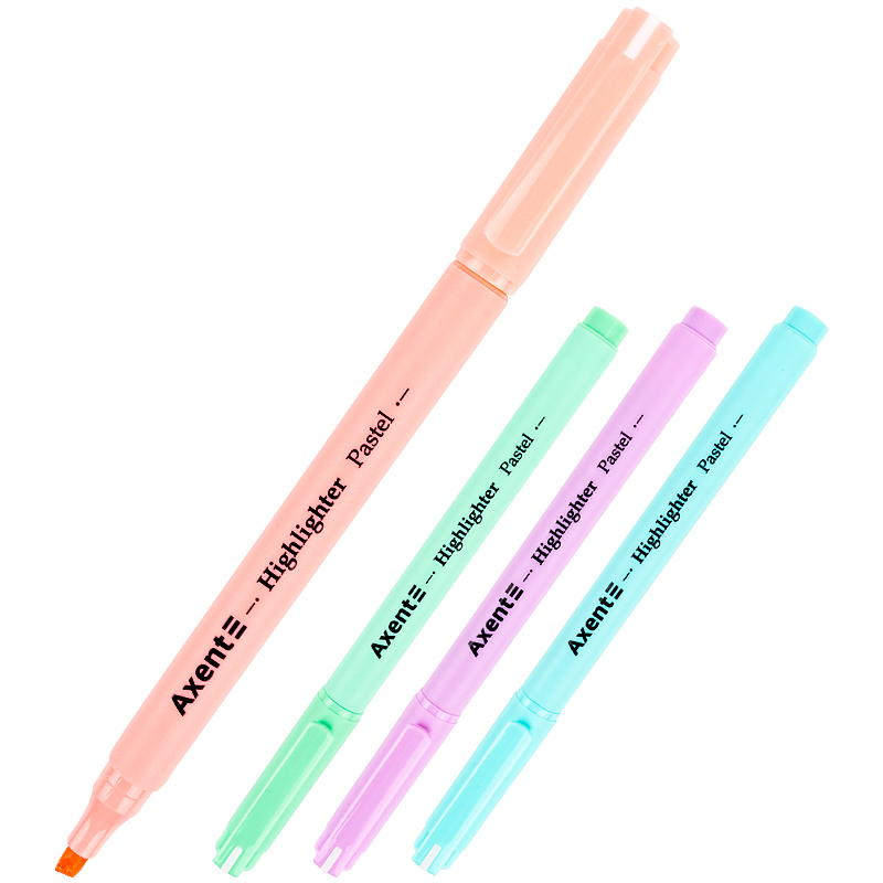 Набор маркеров Highlighter Pastel AXENT 2-4мм 4шт 2533-40-A