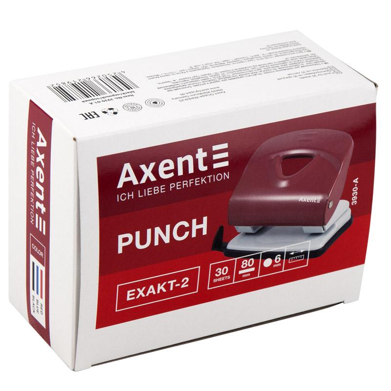 Дырокол Axent Exakt-2 до 30л металлический черный 3930