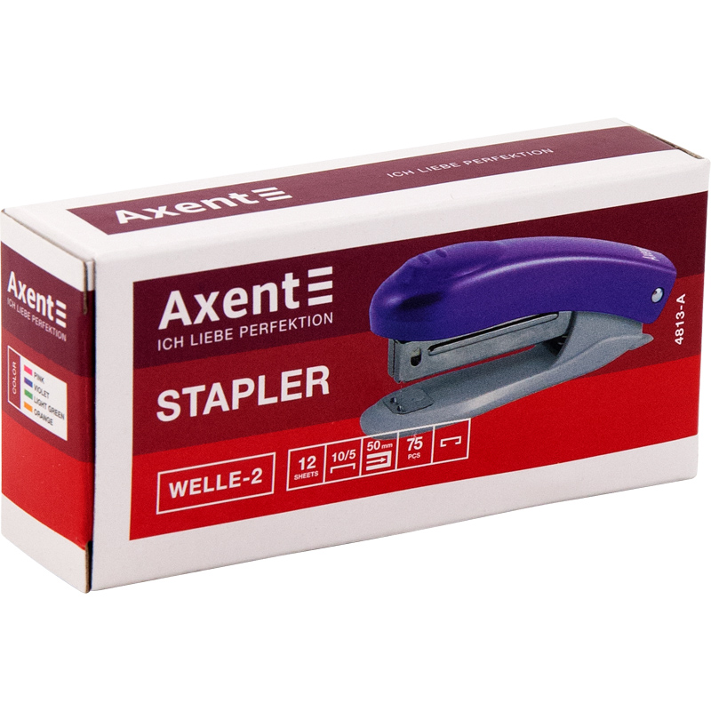 Степлер Welle-2 Axent №10 12арк салатовий 4813-09-A