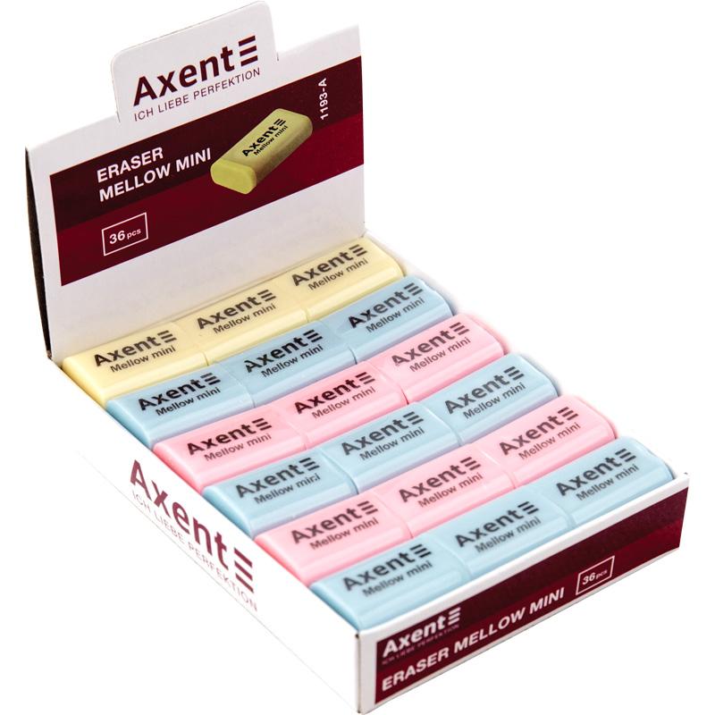 Ластик Axent мягкий Mellow mini квадратный ассорти 1193-А