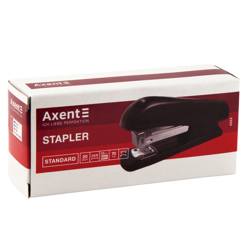 Степлер Standart Axent №24 20арк салатовий 4223-09-А