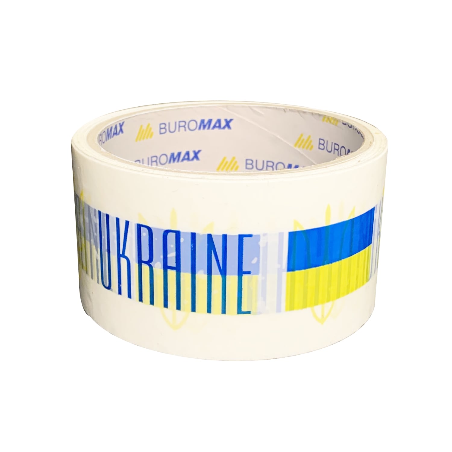 Клейка стрічка ВuroMax 48х35 синьо-жовта Україна BM.7007-71