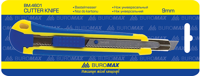 Ніж канцелярський BUROMAX  9мм ВМ.4601