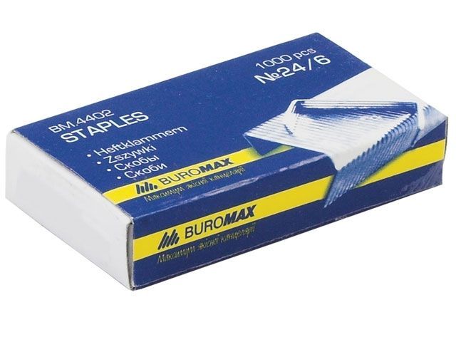 Скоби BUROMAX №24/6 1000шт ВМ.4402